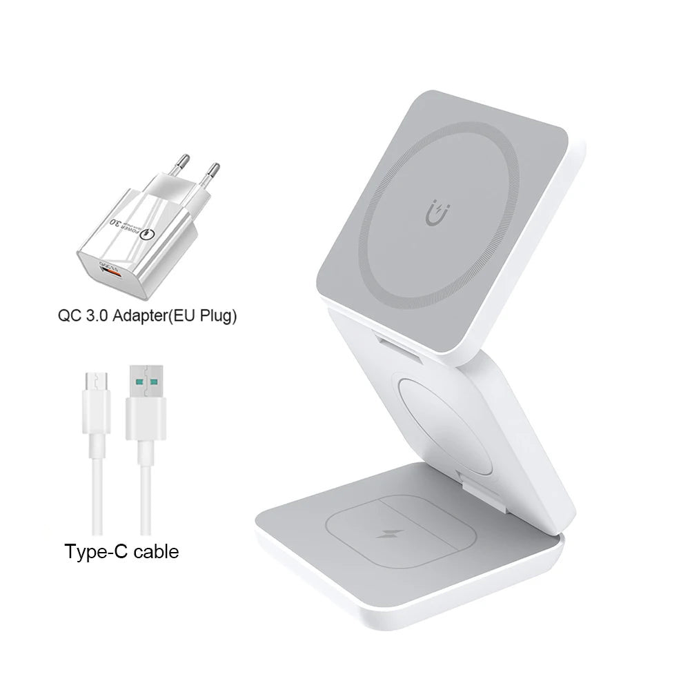 Folding Three-in-one Wireless Charger Magnetic Suction