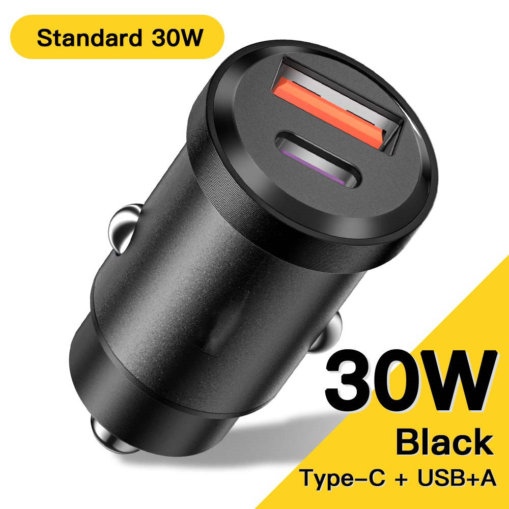 Mini Car Charger PD30W Fast Charge Cigarette Lighter