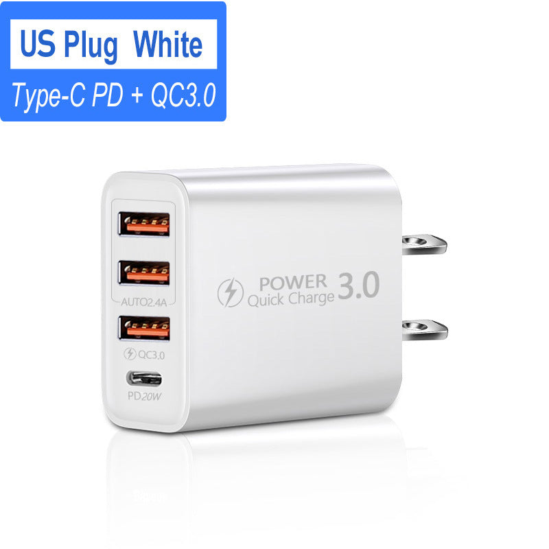 Travel Charger American Standard European Standard 3USB Type-C Charging Plug 3USB PD Multi-mobile Phone Adapter