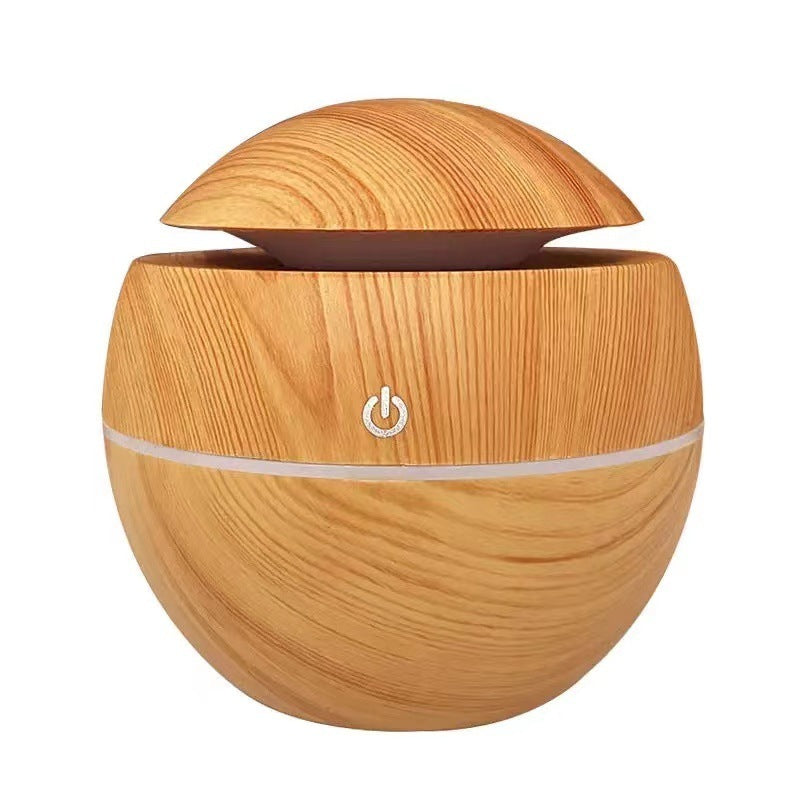 USB Wood Grain Mushroom Humidifier Household Mini Colorful Aroma Diffuser