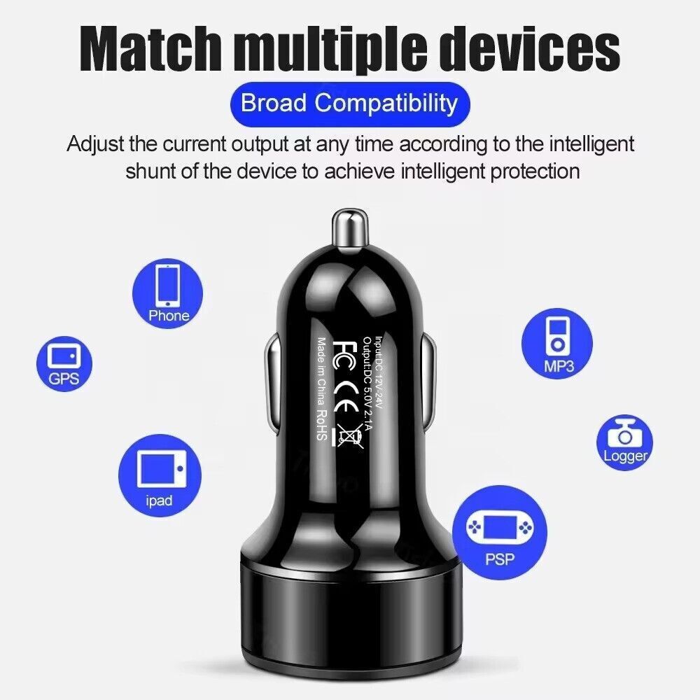 Zigarettenanzunder 2 USB Ladegerat Auto PKW KFZ LKW Adapter Handy Ladestecker DE