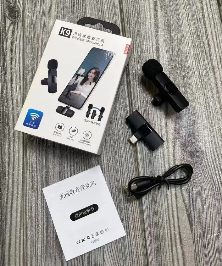 Collar Clip Microphone Outdoor Video Recording Wireless Microphone
