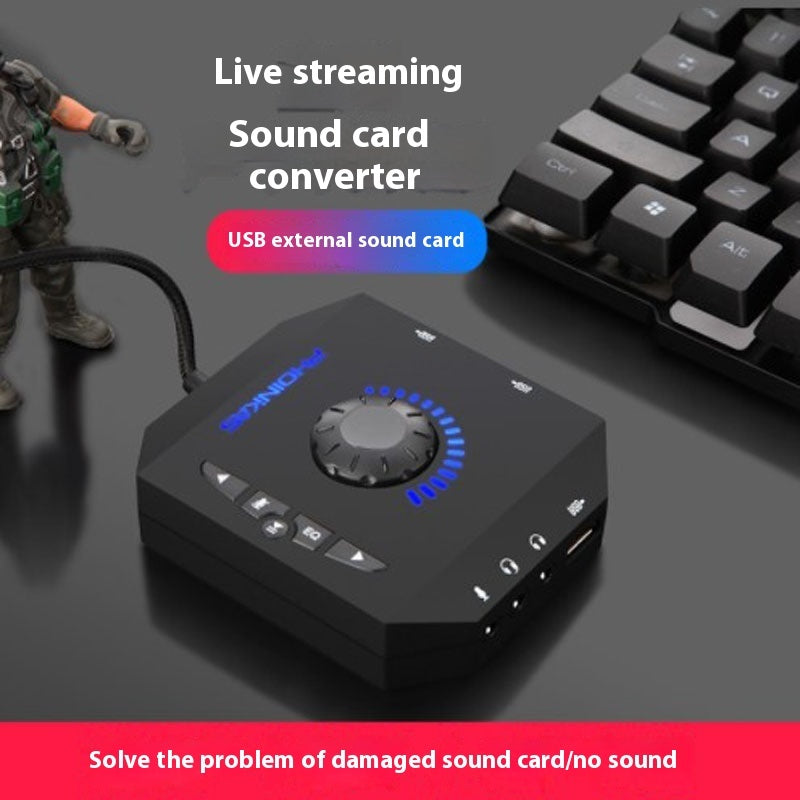 Usb External Sound Card Desktop Computer Laptop PS4 External