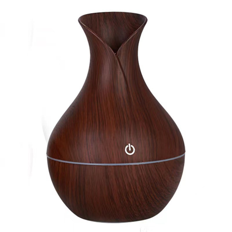 USB Wood Grain Mushroom Humidifier Household Mini Colorful Aroma Diffuser