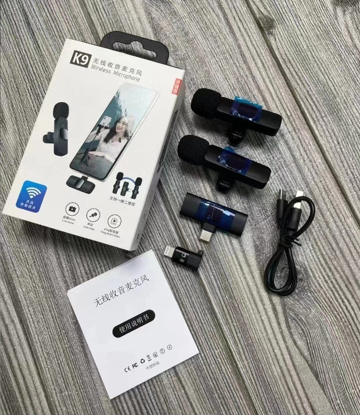 Collar Clip Microphone Outdoor Video Recording Wireless Microphone